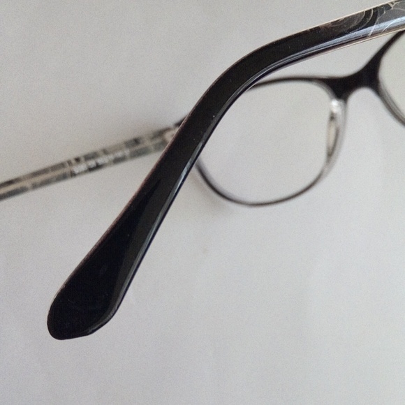 Clearly Standard Black Prescription Eyeglasses With Pattern On Handle Free Case - Picture 10 of 16